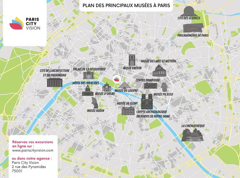 Carte Des Musées De Paris Plan à Télécharger Pariscityvision