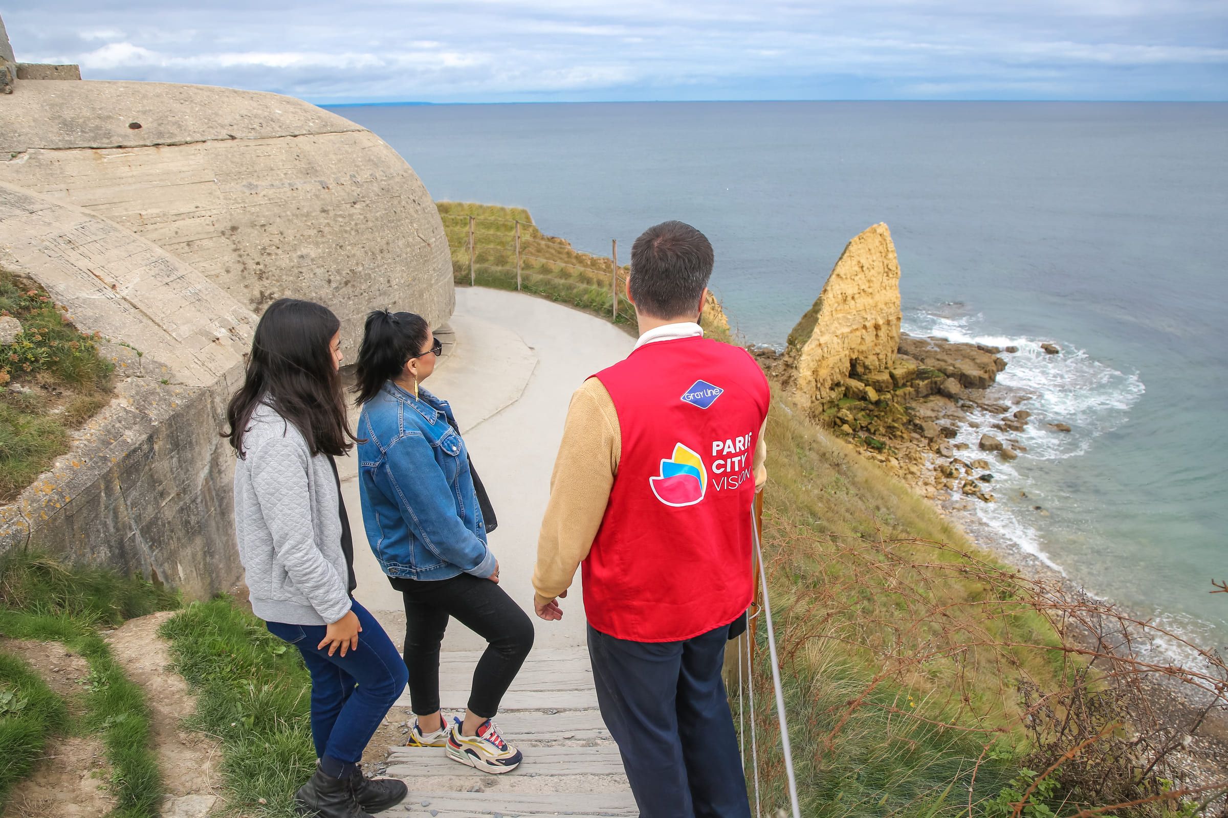 Moving moment in the American Cemetery in Normandy