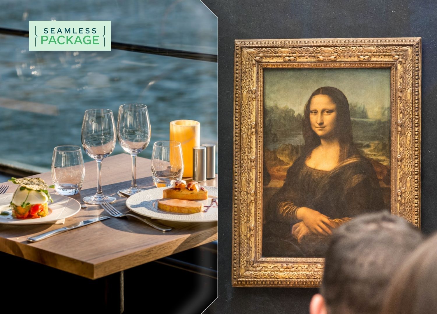 Lunch cruise on the Seine and Louvre Museum guided visit